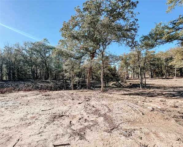 a view of a yard covered in snow