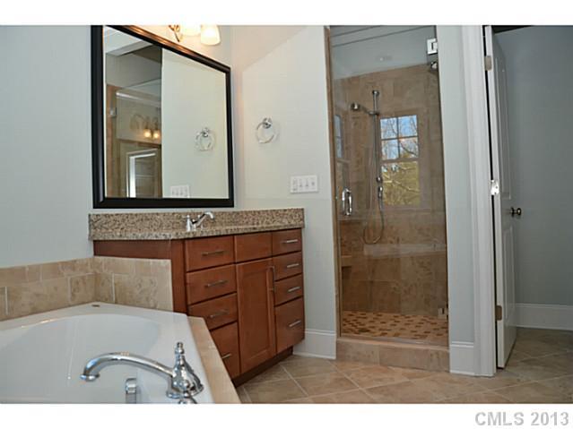 361 Olmstead Street Fort Mill, SC 29708 - Photo 8 of 16 a bathroom with a sink a mirror and a shower