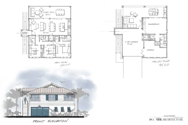 a picture of a bench in front of a white house