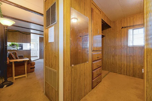 a view of a walk in closet