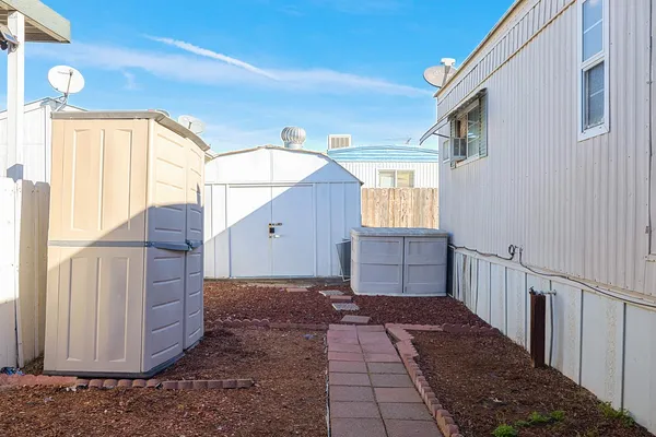 a backyard of a house