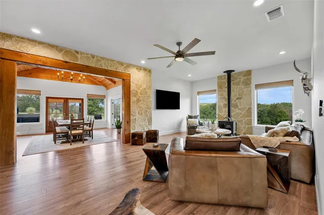 a view of city and ocean