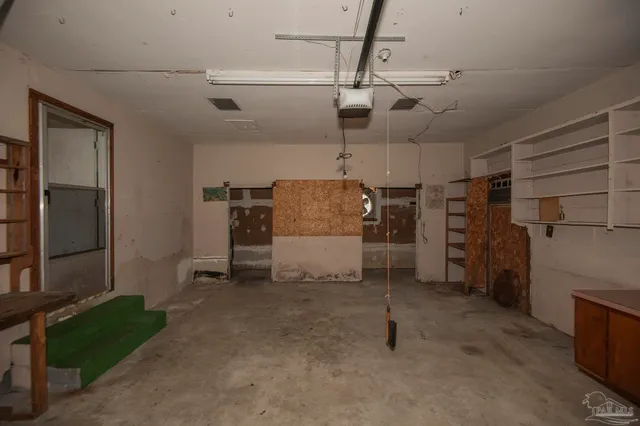 a view of a storage room
