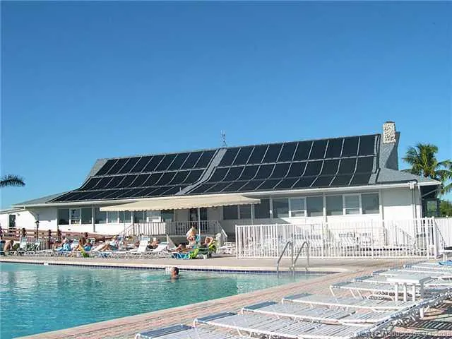 a view of a lake with a houses