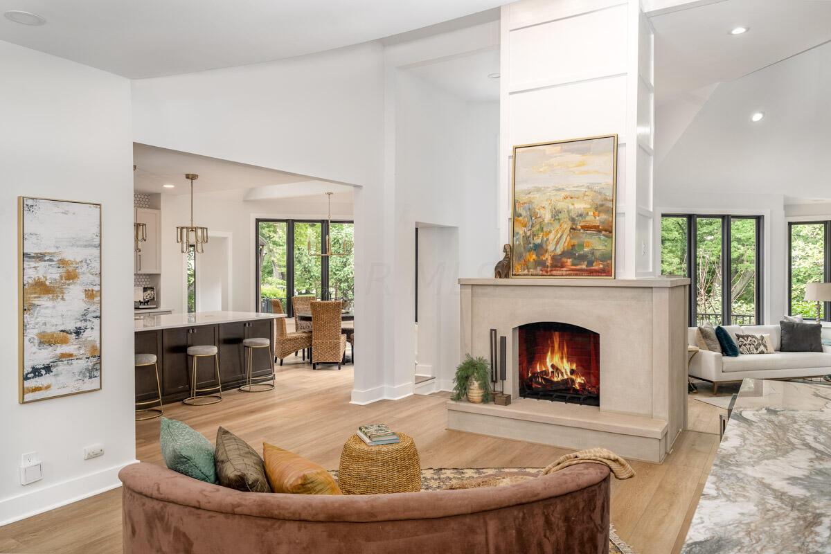 4130 Daventry Road Upper Arlington, OH 43220 - Photo 5 of 47 Limestone Fireplace