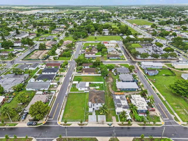an aerial view of a city