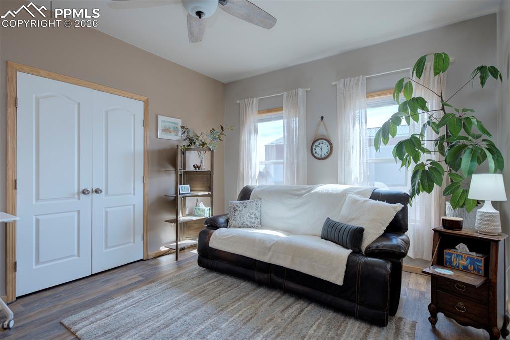 24965 Cave Spg Trail Elbert, CO 80106 - Photo 10 of 50 a living room with furniture and a potted plant