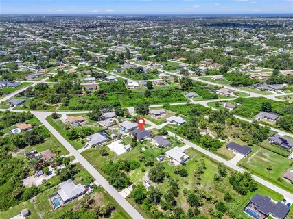 an aerial view of multiple house