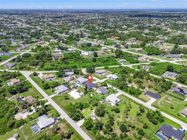 an aerial view of multiple house