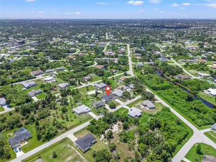 an aerial view of multiple house