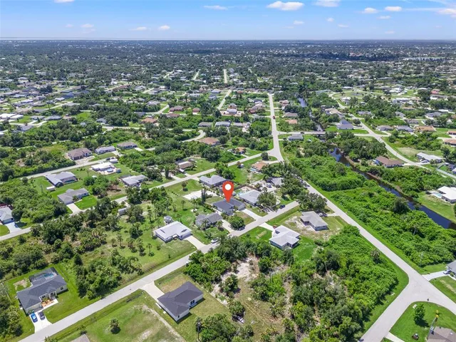 an aerial view of multiple house