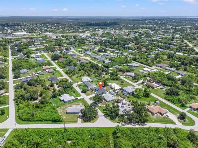 an aerial view of multiple house