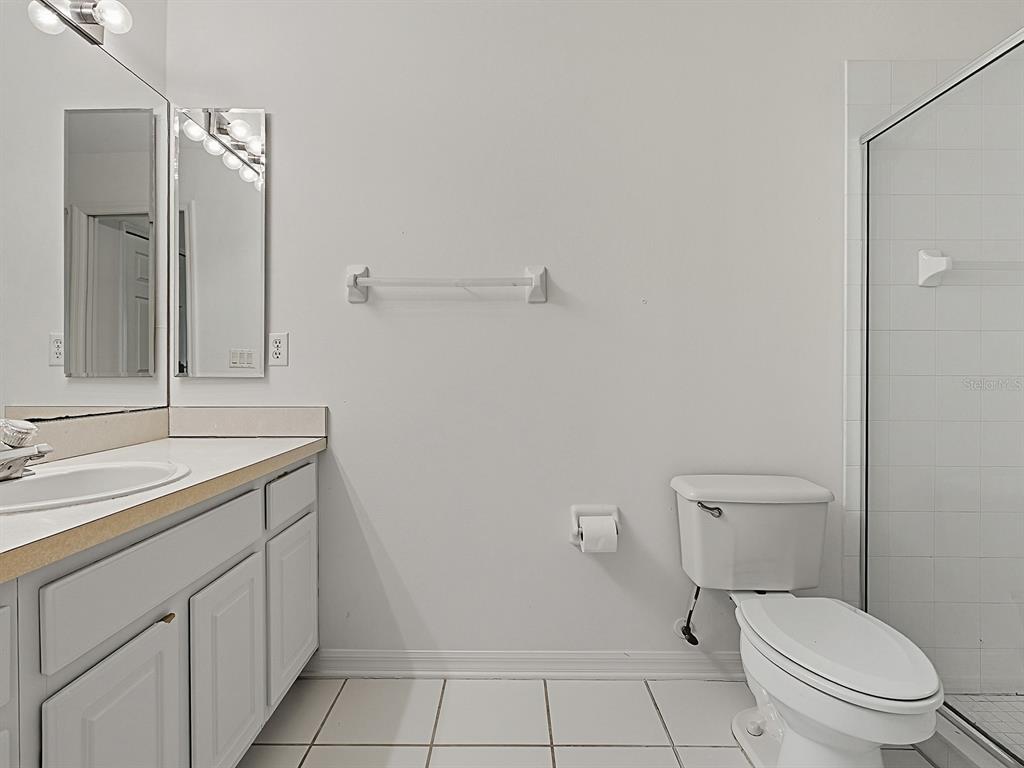 3016 Andover Court Mount Dora, FL 32757 - Photo 50 of 71 a bathroom with a toilet a sink and mirror