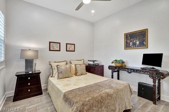9637 Montelanico Loop, Unit 203 Naples, FL 34119 - Photo 30 of 50 Original third bedroom featuring porcelain tiled floors, ceiling fan, and recessed lighting