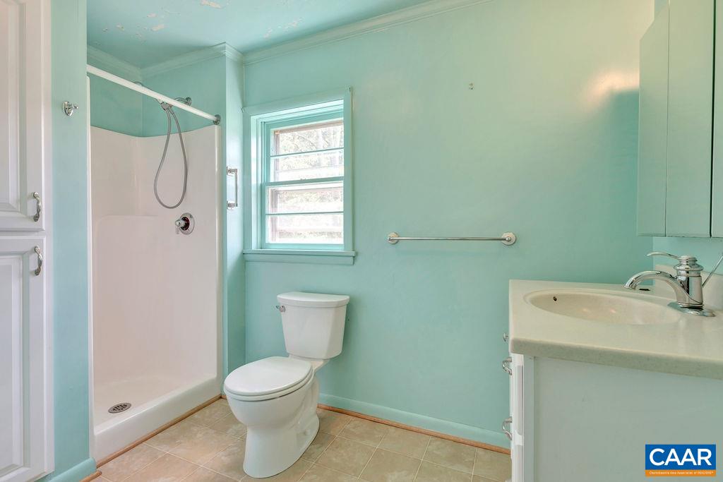 3605 Keswick Road Keswick, VA 22947 - Photo 11 of 35 a bathroom with a toilet sink vanity and shower