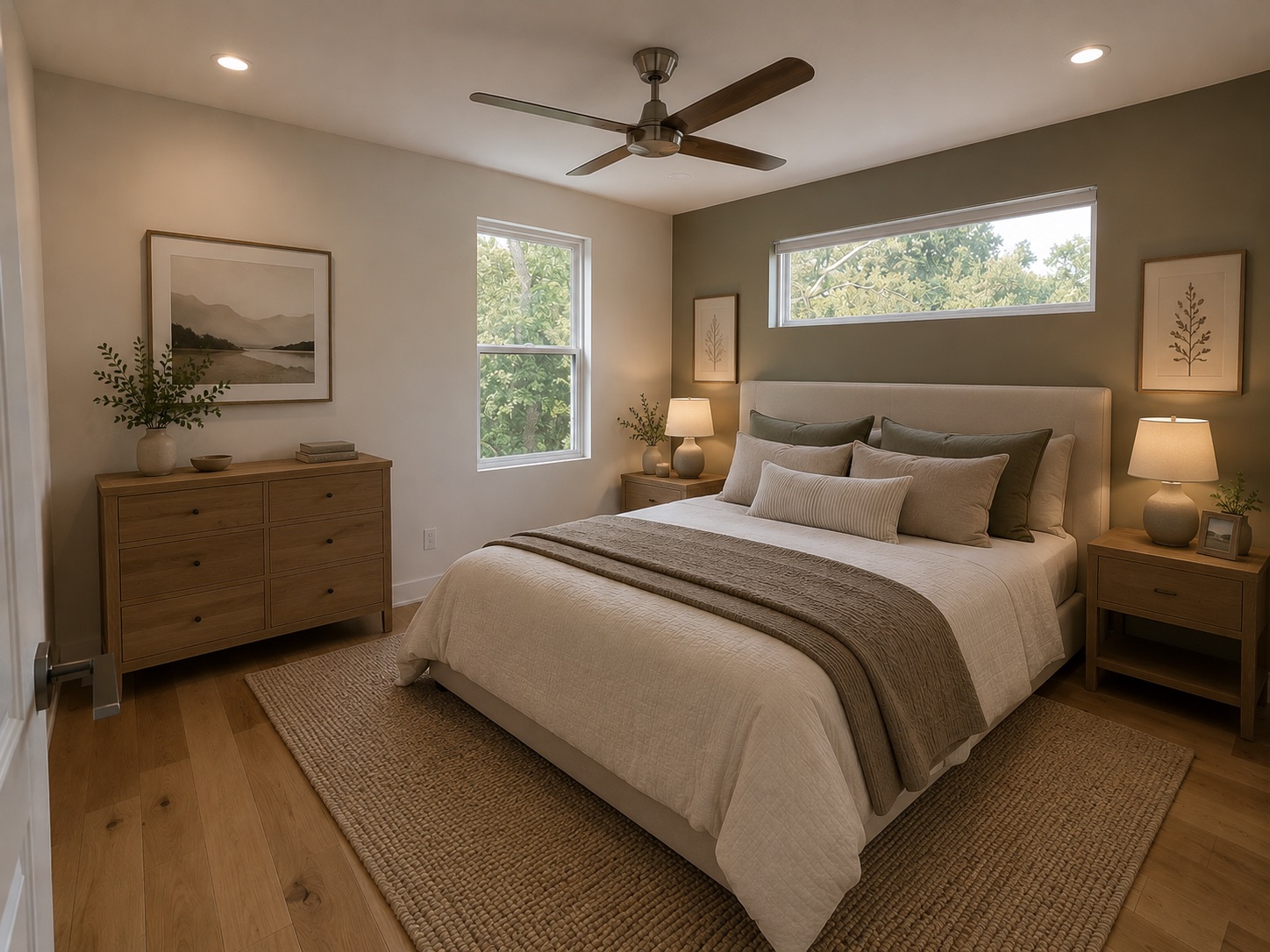1719 Bunche Road Austin, TX 78721 - Photo 14 of 22 Well-lit sleeping quarters with natural wood flooring and ample space for rest.