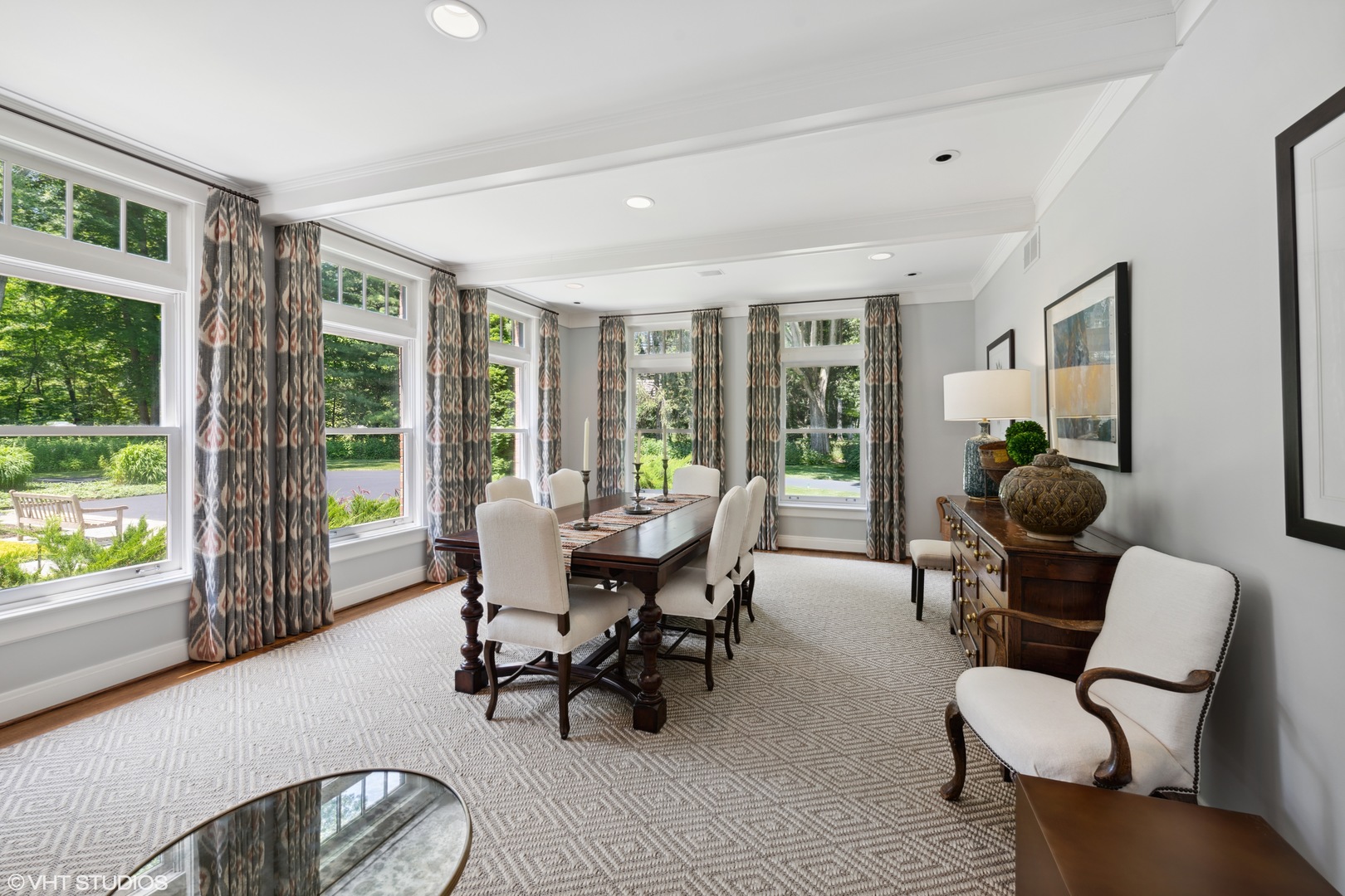 520 Forest Cove Road Lake Bluff, IL 60044 - Photo 15 of 48 a living room with furniture and large windows