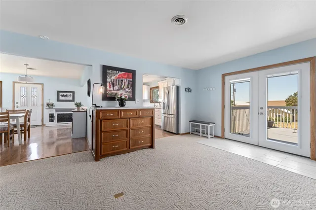 wooden floor and windows in a room