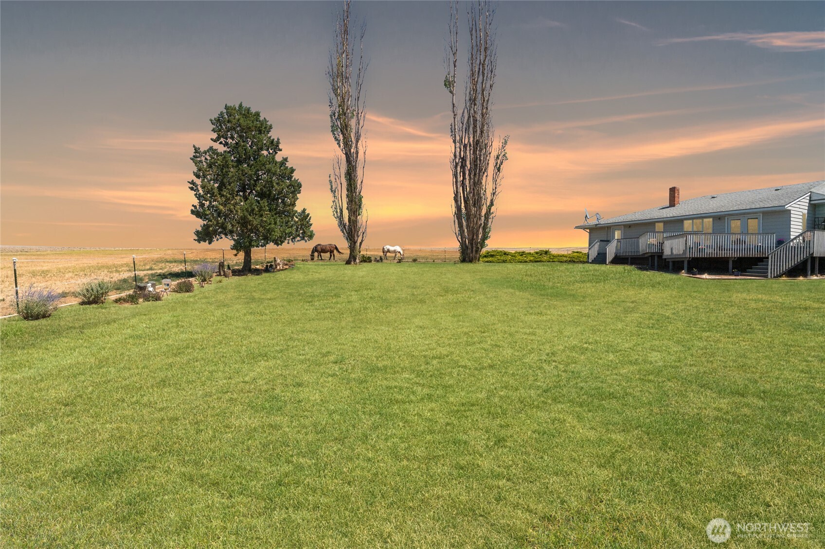 6397 Coyote Heights Road North Odessa, WA 99159 - Photo 36 of 40 a view of a ocean with a big yard and large trees