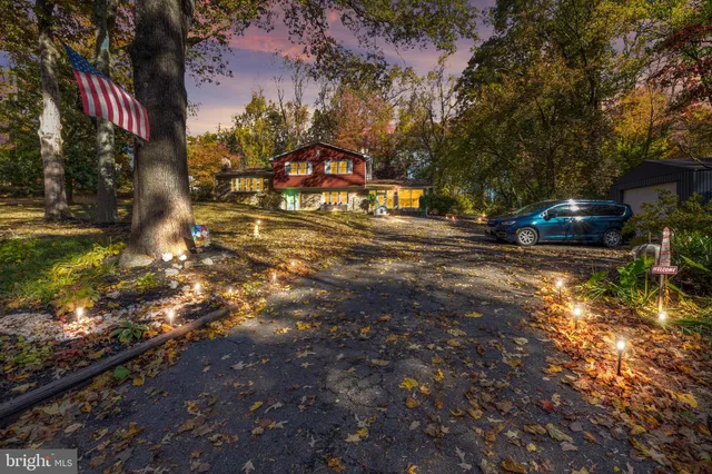 a view of a street with houses