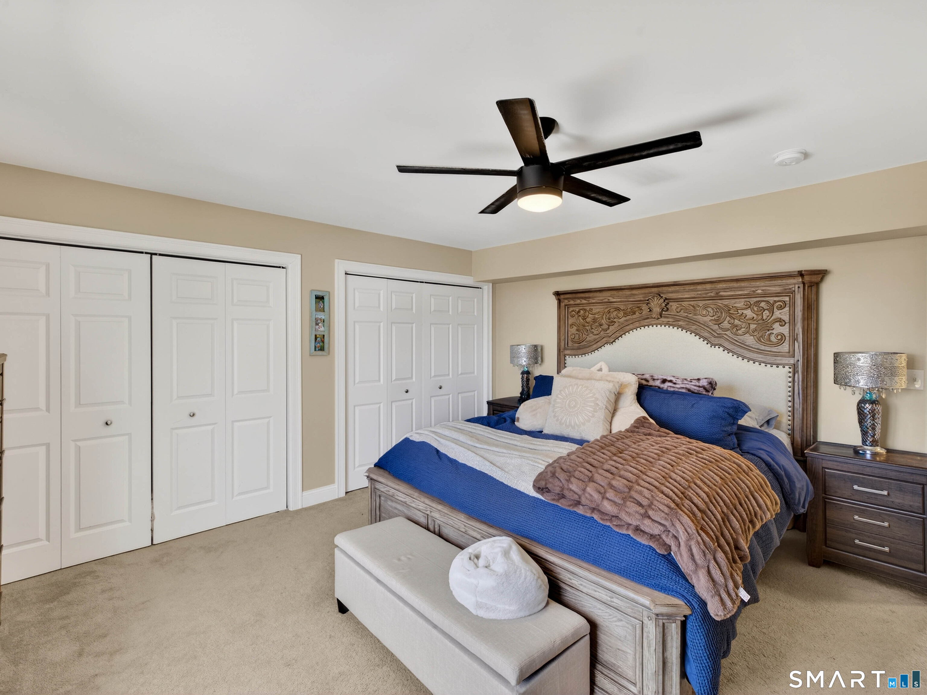 6 Constance Street New Haven, CT 06512 - Photo 19 of 39 a bedroom with a bed and a ceiling fan