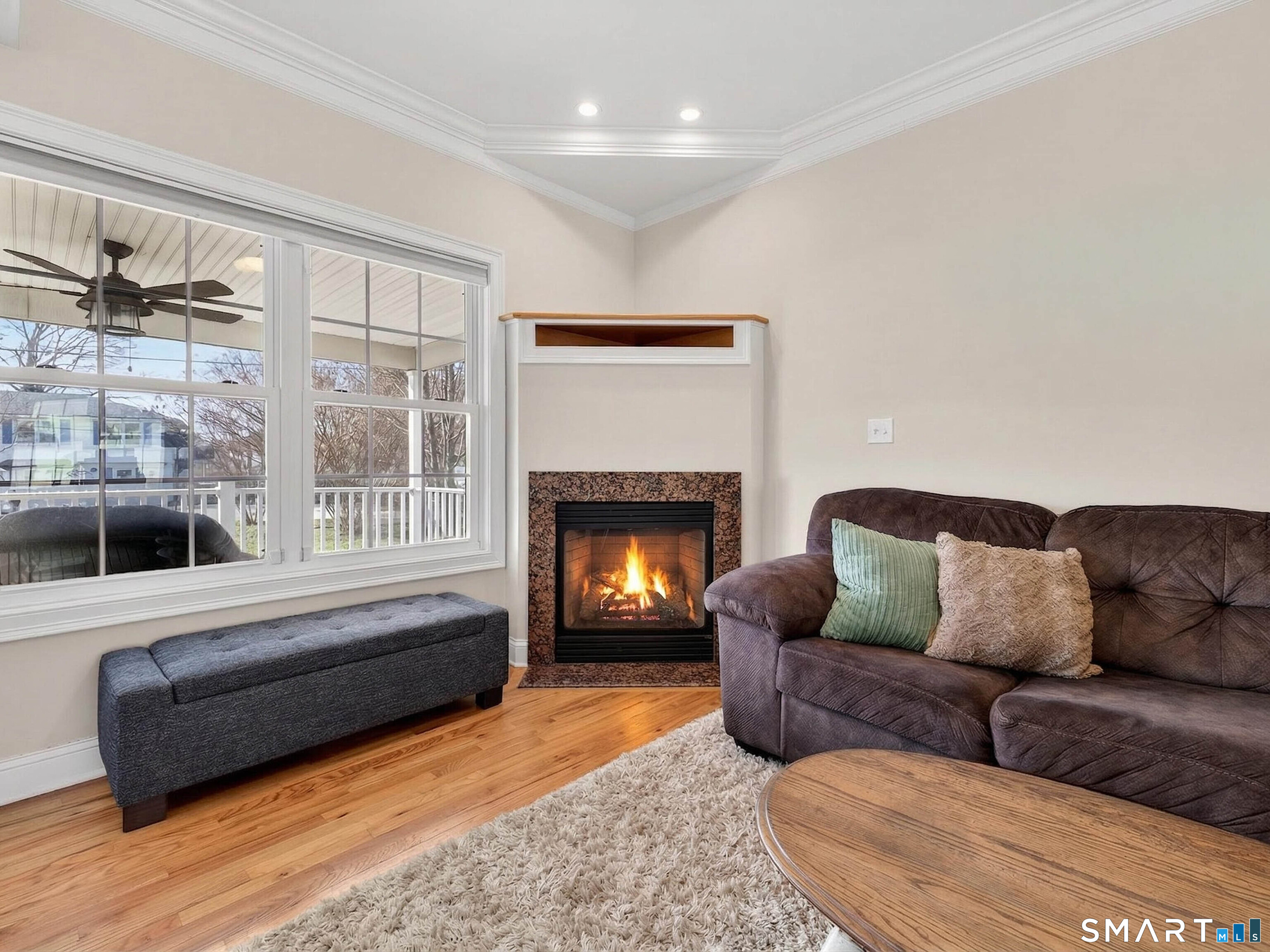 6 Constance Street New Haven, CT 06512 - Photo 6 of 39 a living room with furniture and a fireplace