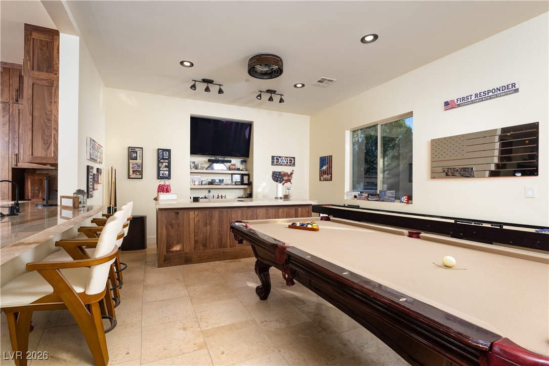 2817 High View Drive Henderson, NV 89014 - Photo 30 of 77 Playroom with pool table and recessed lighting