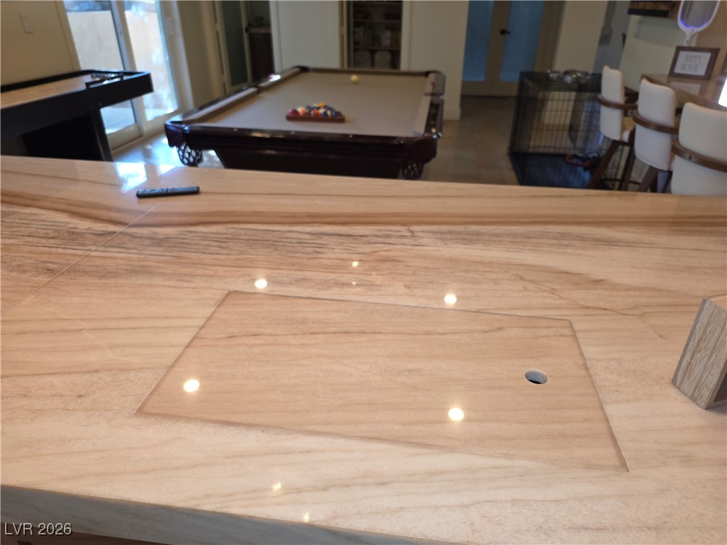 2817 High View Drive Henderson, NV 89014 - Photo 31 of 77 Playroom featuring billiards table and french doors