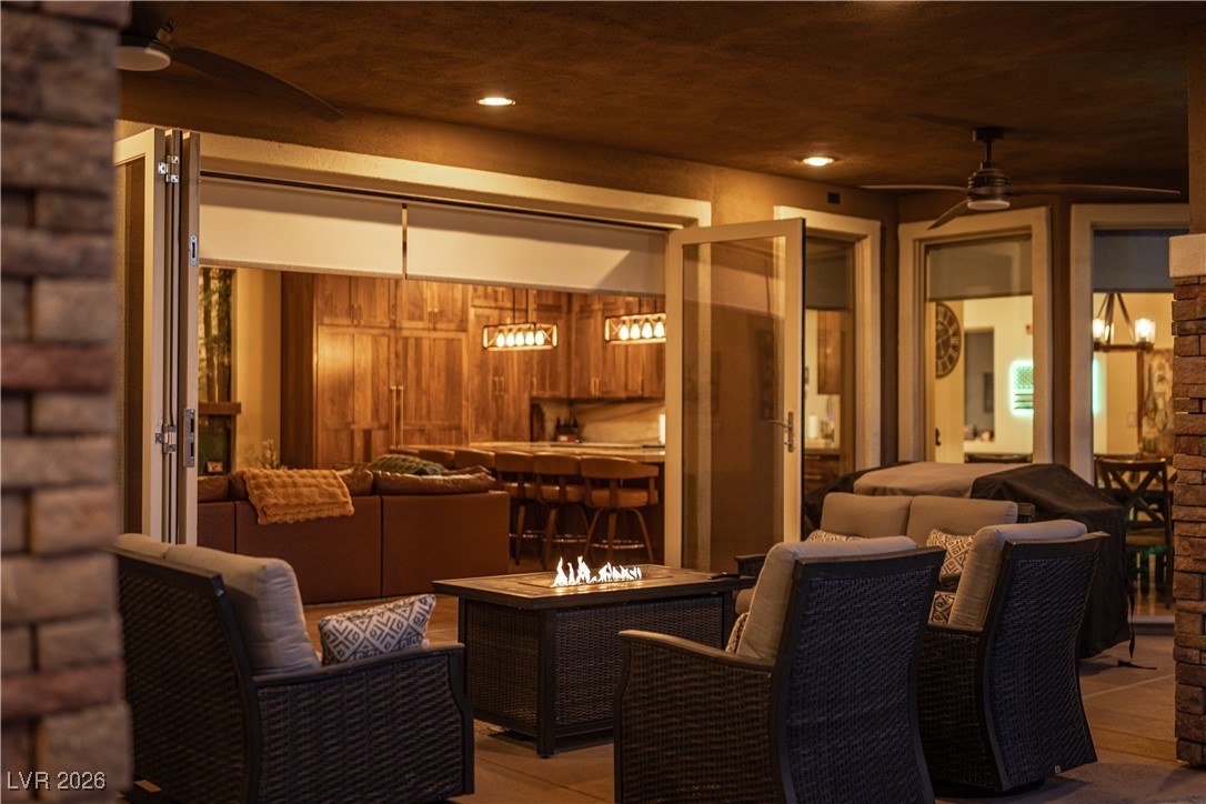 2817 High View Drive Henderson, NV 89014 - Photo 64 of 77 View of patio / terrace featuring ceiling fan and an outdoor living space