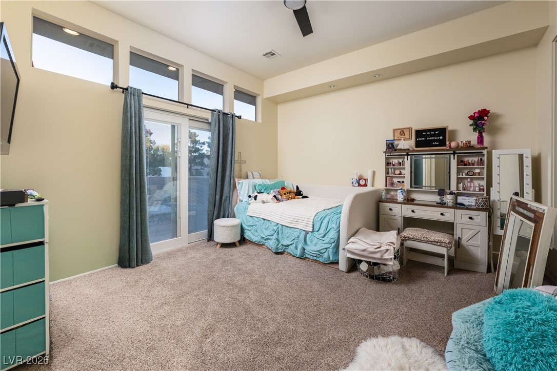2817 High View Drive Henderson, NV 89014 - Photo 70 of 77 Carpeted bedroom with ceiling fan