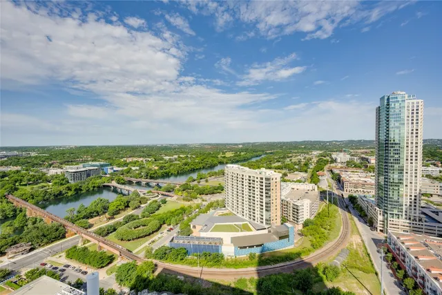 a city view from a balcony