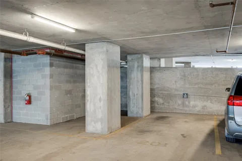 a view of a car garage