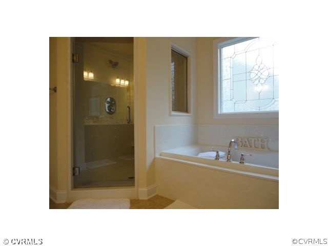 17911 Beach Road Chesterfield, VA 23838 - Photo 8 of 12 a bathroom with a sink a mirror and a shower