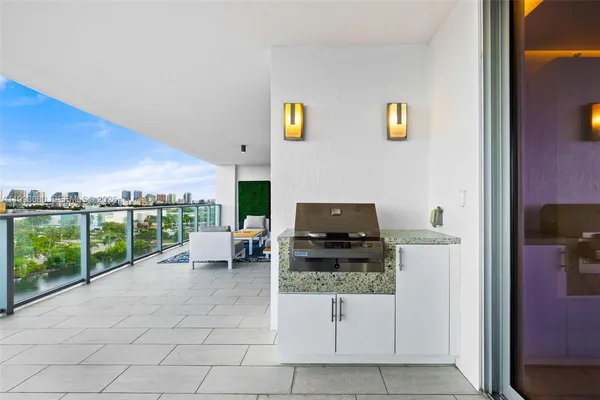 a outdoor space with furniture