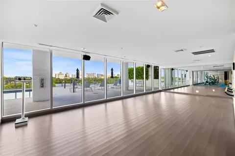 a room with gym equipment