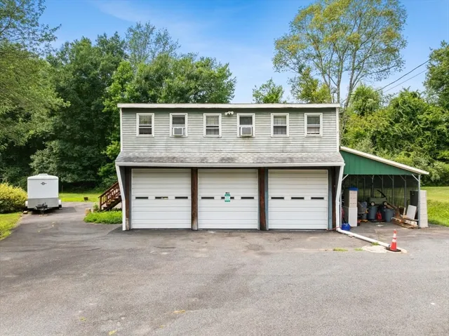 front view of a house with a street