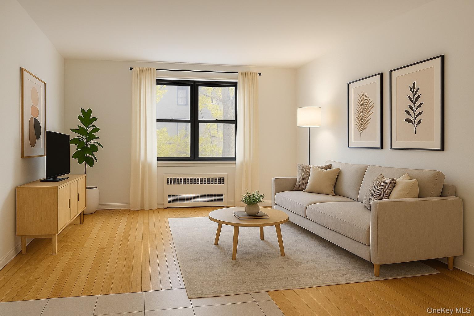 65-35 108th Street, Unit B15 Queens, NY 11375 - Photo 3 of 13 a living room with furniture and a flat screen tv