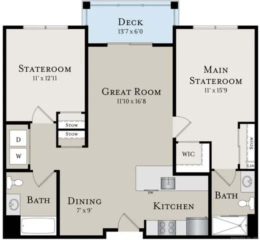 $2,755 | 50 Perkins Farm Drive, Unit 202 THE, Stonington, CT 06355