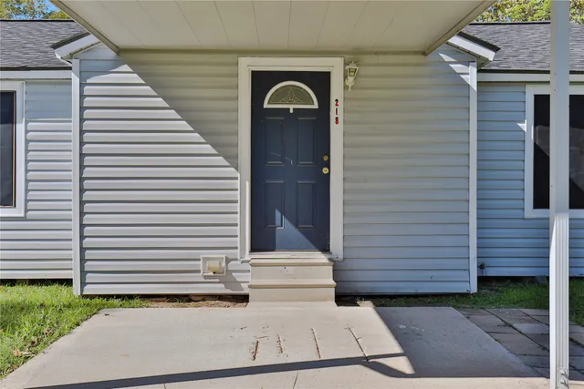 a view of a door of the house