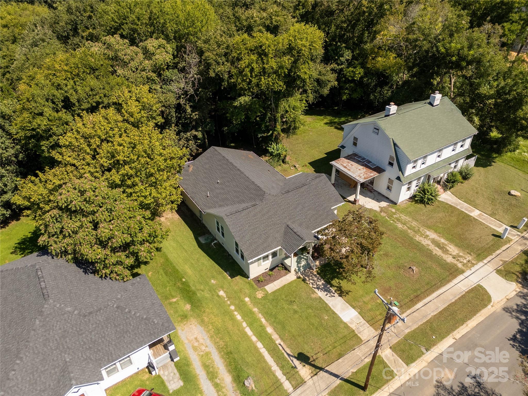 310 Elm Street Lancaster, SC 29720 - Photo 33 of 48 an aerial view of a house with swimming pool and trees