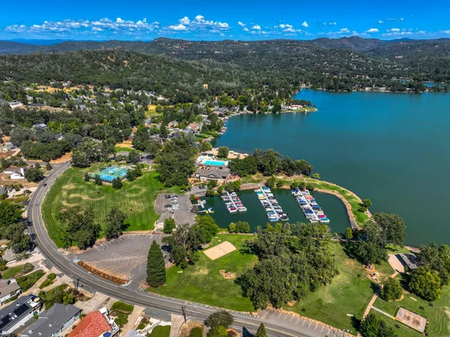 a view of a city with lake