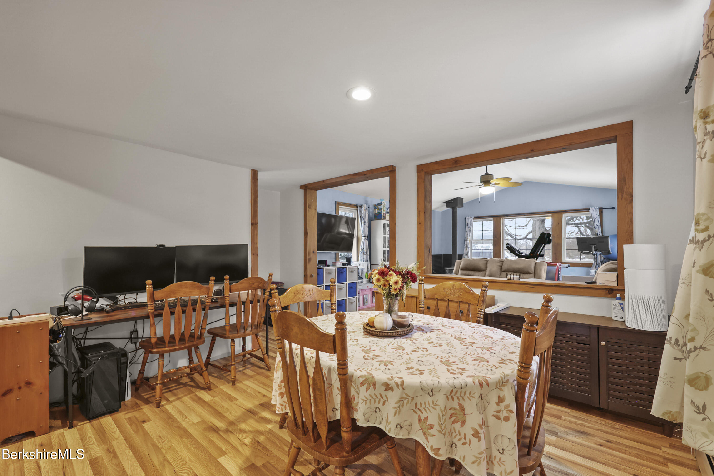 55 Newton Avenue Pittsfield, MA 01201 - Photo 10 of 30 a living room with furniture a fireplace and a flat screen tv