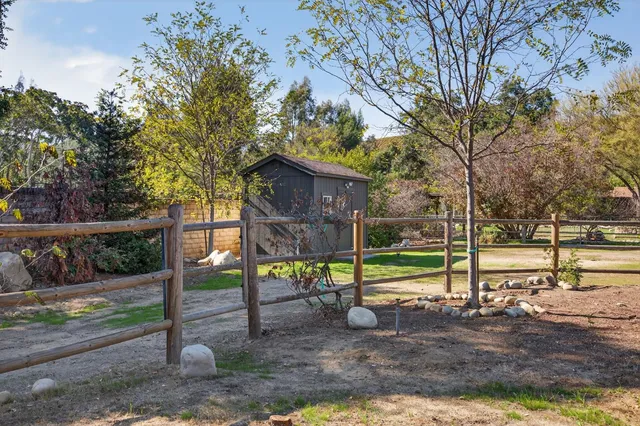 a view of a park with slide