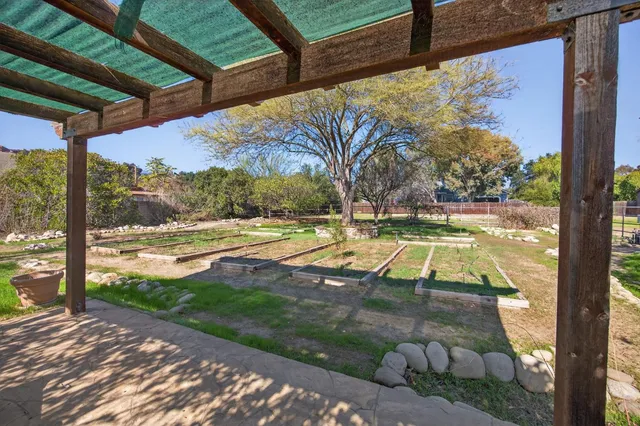 a view of swimming pool with a yard