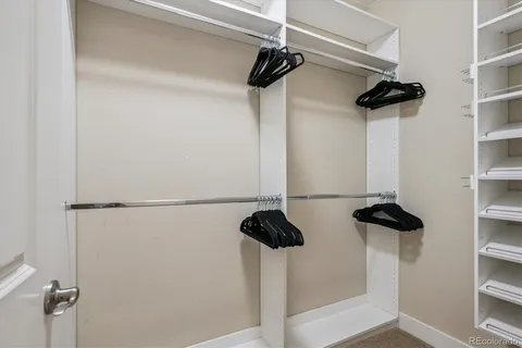 a close view of walk in closet