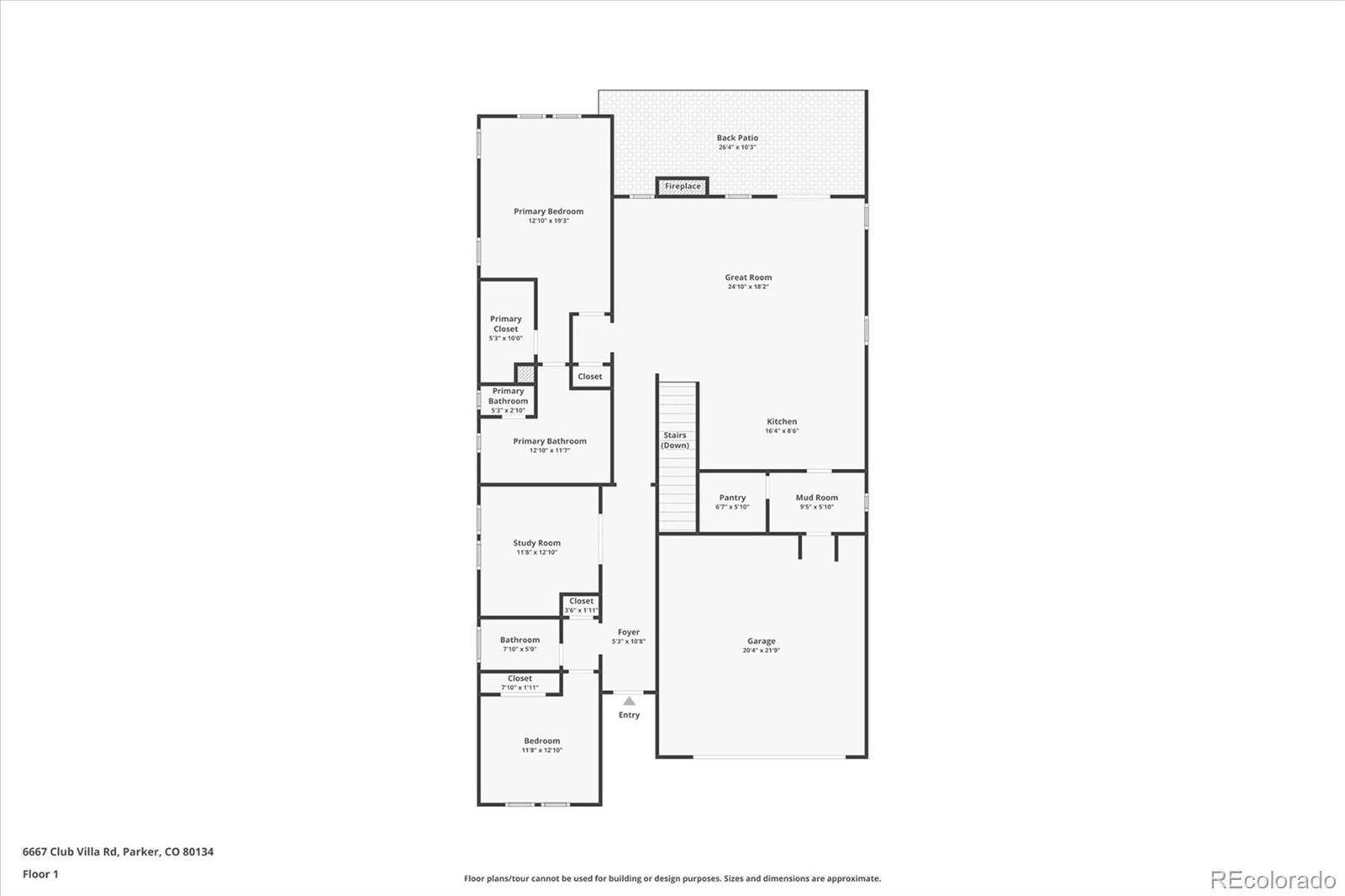 6667 Club Villa Road Parker, CO 80134 - Photo 41 of 50 a picture of floor plan