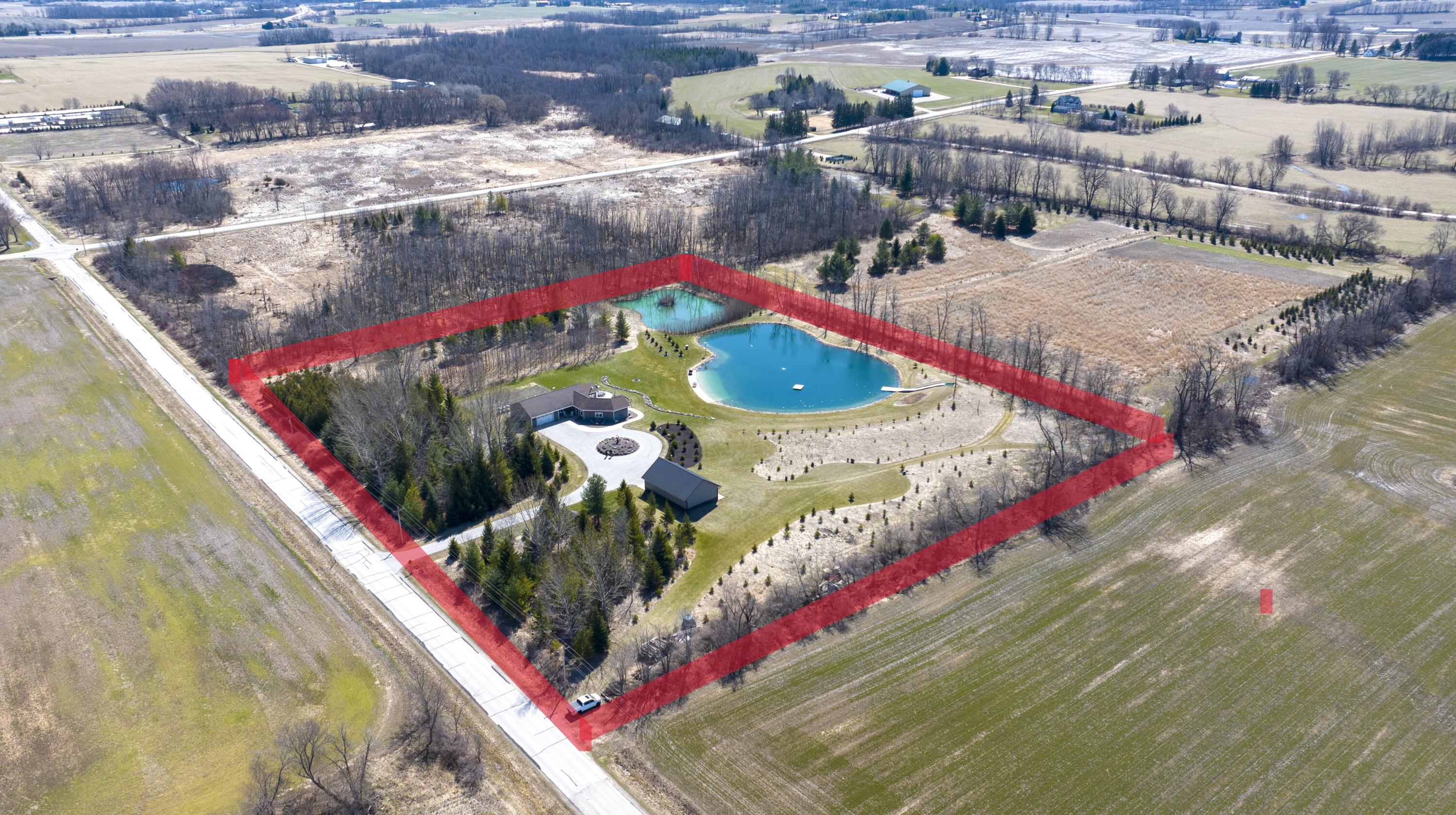 985 Fur Farm Road New Holstein, WI 53061 - Photo 2 of 45 10 acres DJI_20260407111214_0521_D