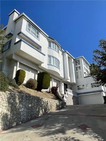 a view of a building with a balcony
