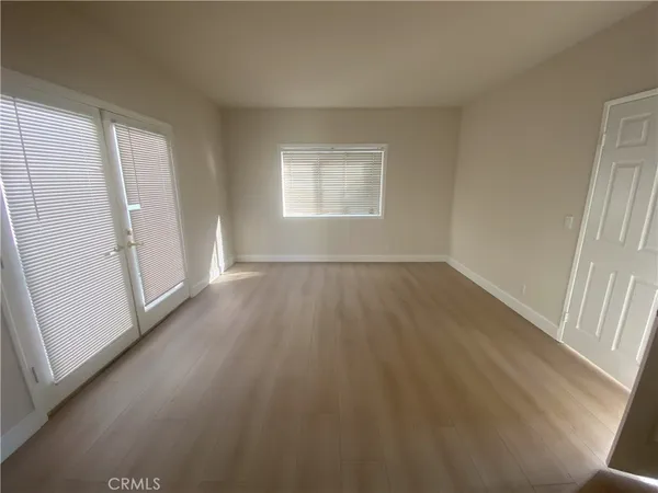 a view of a hallway with elevator