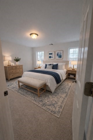 531 Foundry Street, Unit D Easton, MA 02356 - Photo 11 of 16 a bedroom with a bed and a window